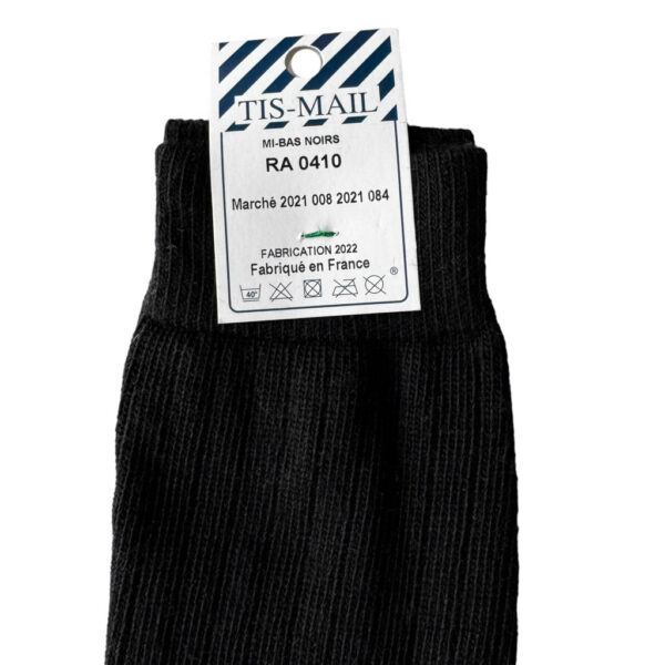 Chaussettes noires hautes Tis Mail Elephant Paris vintage