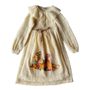 Robe tablier mohair Essegi 70s Elephant Paris vintage