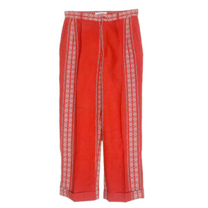 pantalon classique pinces orange Elephant Paris Design