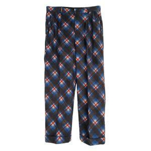 pantalon classique pinces tartan Elephant Paris Design