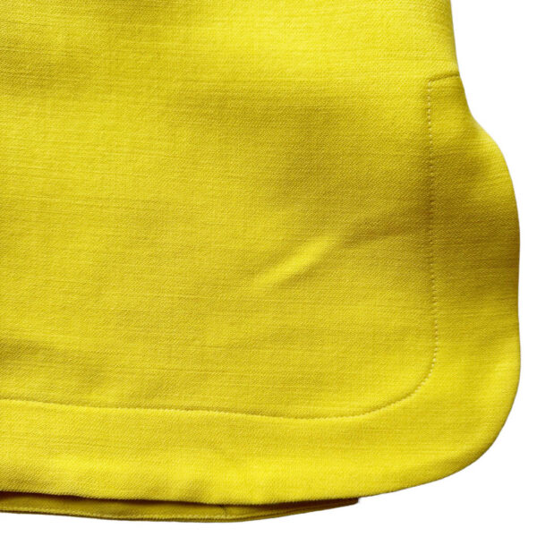 Robe trapèze drap de laine jaune Elephant Paris Couture