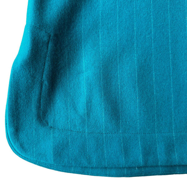 Robe trapèze drap de laine turquoise Elephant Paris Couture