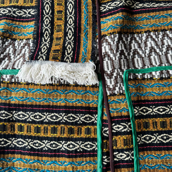 Veste ethnic laine verte Elephant Paris Design