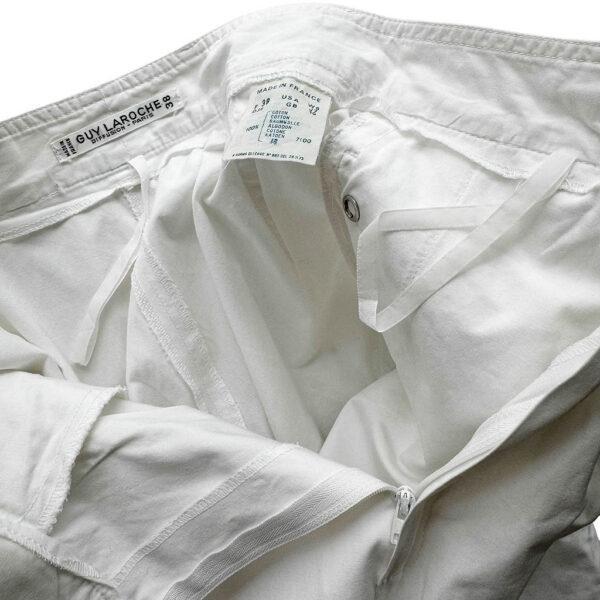 Pantalon blanc coton Guy Laroche Elephant Paris Vintage