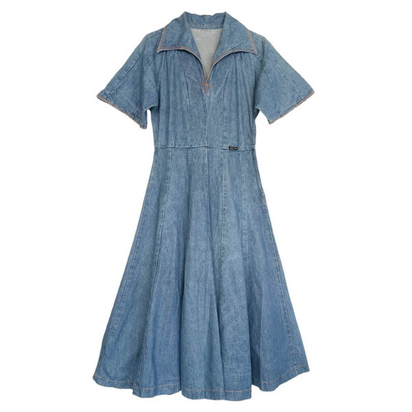 Robe jean LuckyStar 70s Elephant Paris Vintage