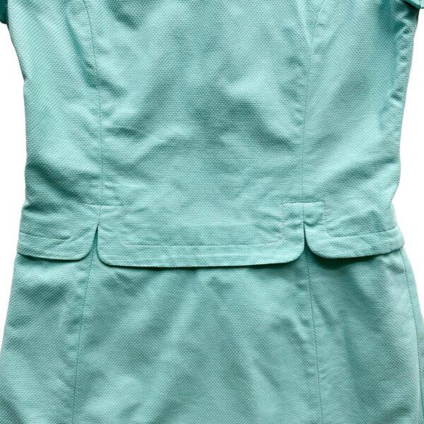 Robe pique de coton turquoise Printemps Elephant Paris Vintage