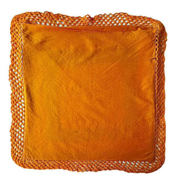 Taies d'oreiller crochet orange brun Elephant Paris Vintage