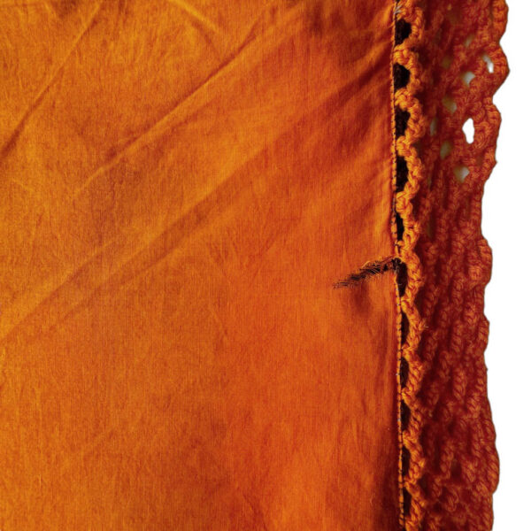 Taies d'oreiller crochet orange brun Elephant Paris Vintage