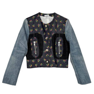 micro veste squirrel jeans argent Elephant Paris Design