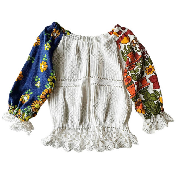 Blouse coton crochet blanc Elephant Paris Design