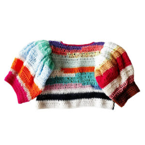 Pull crop crochet multicolore Elephant Paris Design