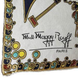 Carre soie Frivolites Miss Magguy Rouff Elephant Paris Vintage