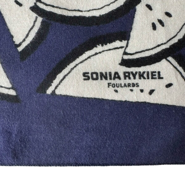 Carre coton Sonia Rykiel Foulards Elephant Paris Vintage