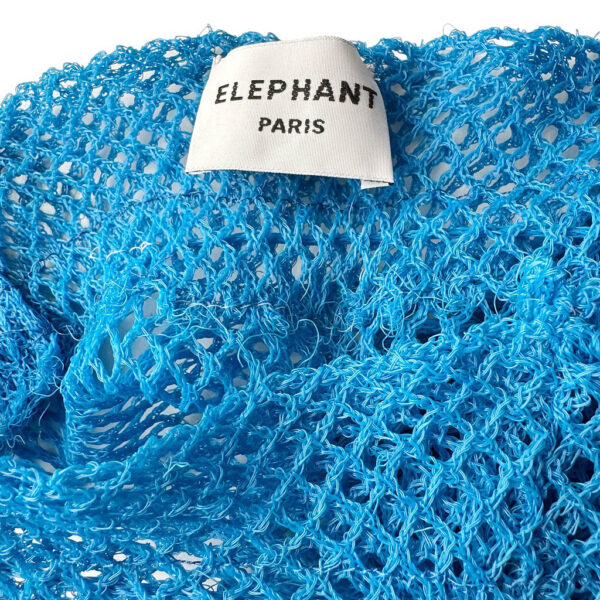 Débardeur filet résille bleu Elephant Paris Design