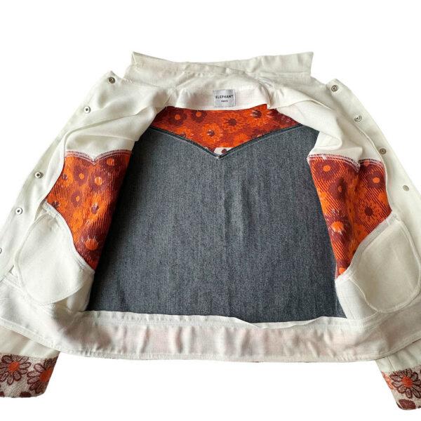 Veste bicolore fleurs Elephant Paris Design