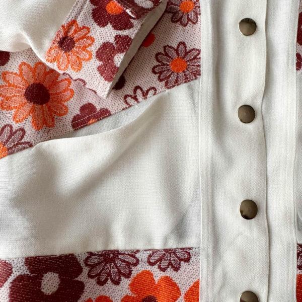 Veste bicolore fleurs Elephant Paris Design