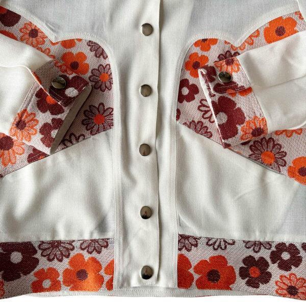 Veste bicolore fleurs Elephant Paris Design