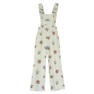 Salopette volants coton fleuri Elephant Paris Design