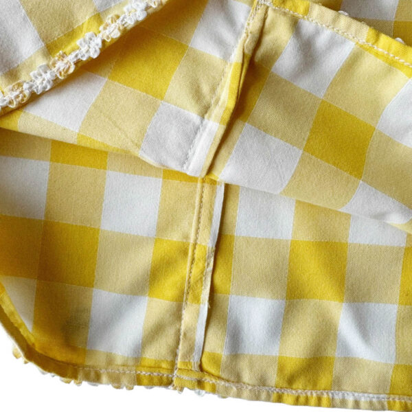 Mini robe coton vichy jaune Elephant Paris Design