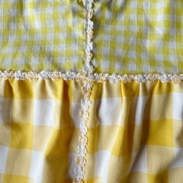 Mini robe coton vichy jaune Elephant Paris Design