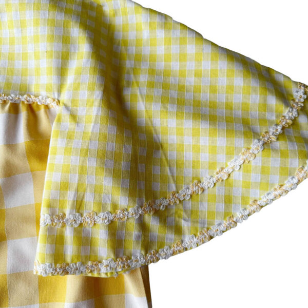 Mini robe coton vichy jaune Elephant Paris Design