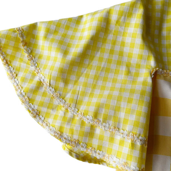 Mini robe coton vichy jaune Elephant Paris Design