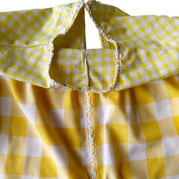 Mini robe coton vichy jaune Elephant Paris Design