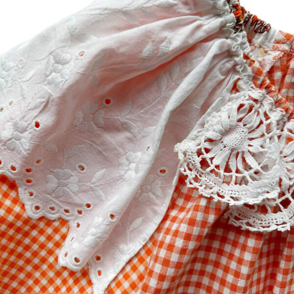 Blouse coton vichy orange Elephant Paris Design