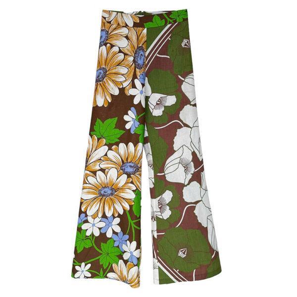 Flare Sorbet coton fleurs kaki Elephant Paris Design