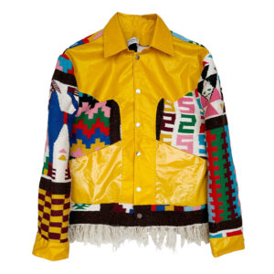 Veste Miami vinyl jaune kilim Elephant Paris Design