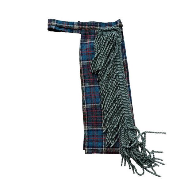 Jupe droite tartan et franges Elephant Paris Design