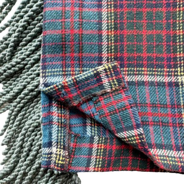 Jupe droite tartan et franges Elephant Paris Design