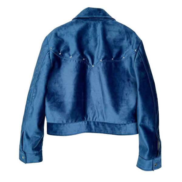 Veste Vegas velours rigide bleu roi Elephant Paris design