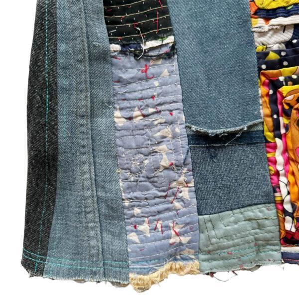 Bootcut patchwork relief jean Elephant Paris Design