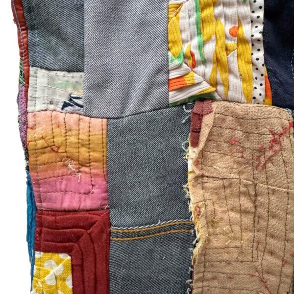 Bootcut patchwork relief jean Elephant Paris Design