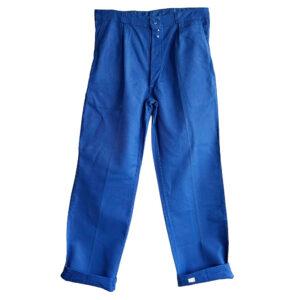 Pantalon bleu de travail Sanfor Elephant Paris Vintage