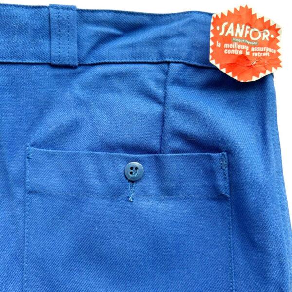 Pantalon bleu de travail Sanfor Elephant Paris Vintage