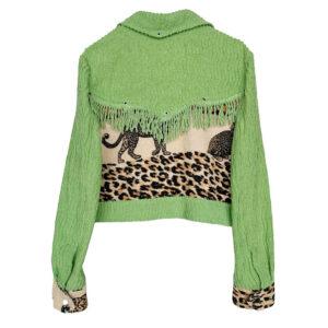 Veste Miami Caterpillar vert leopard Elephant Paris Design