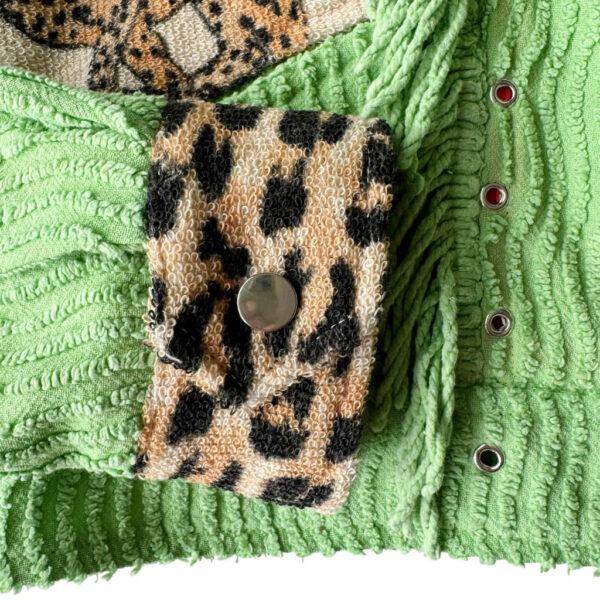 Veste Miami Caterpillar vert leopard Elephant Paris Design