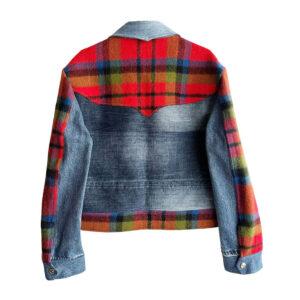 Veste Vegas tartan denim Elephant Paris Design