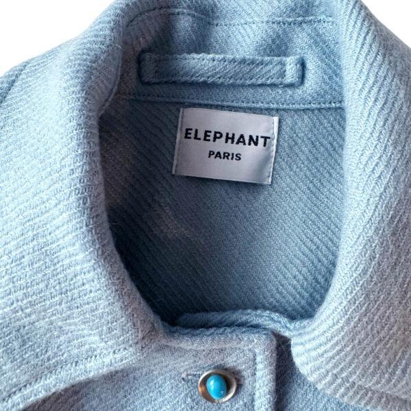 Mini cape laine bleue ciel Elephant Paris Design