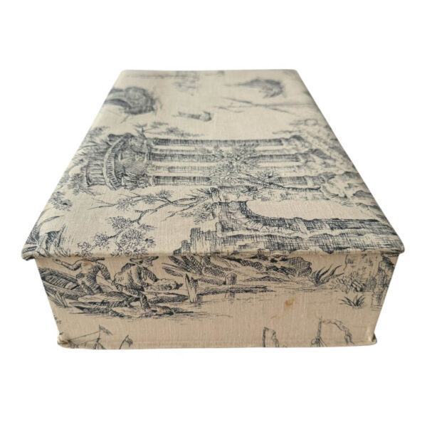 Boite_toile Jouy Elephant Paris Vintage