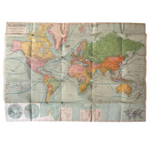 Planisphere Carte Taride Elephant Paris Vintage