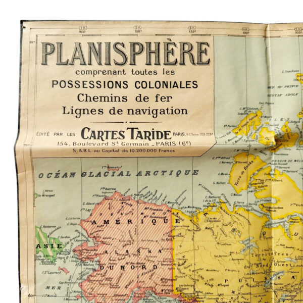 Planisphere Carte Taride Elephant Paris Vintage