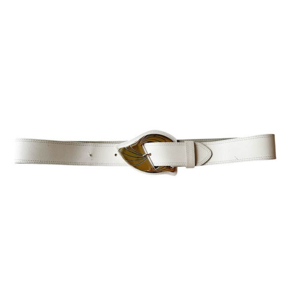 Ceinture cuir feuille or Elephant Paris