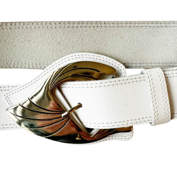 Ceinture cuir feuille or Elephant Paris