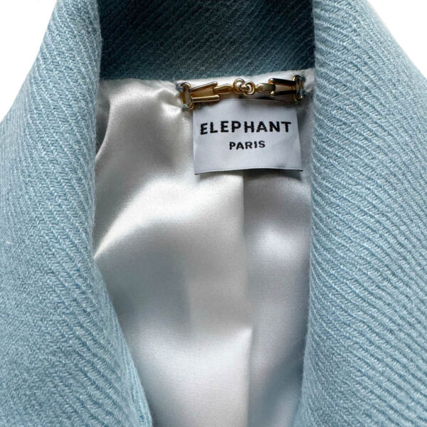 Manteau laine bleue ciel Elephant Paris Design