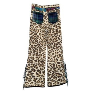 Flare 6 poches leopard tartan Elephant Paris Design