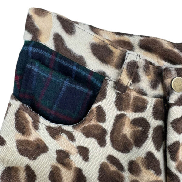 Flare 6 poches leopard tartan Elephant Paris Design