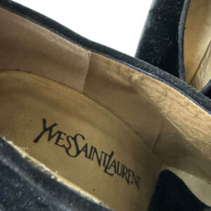 Souliers velours soie Yves Saint Laurent Elephant Paris Vintage